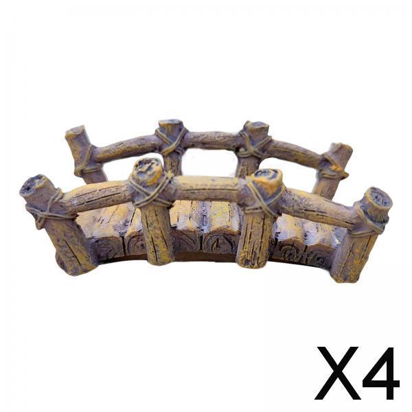 4xSmall Bridge Miniature Landscape Fairy Garden Accessories for Desk Decoration