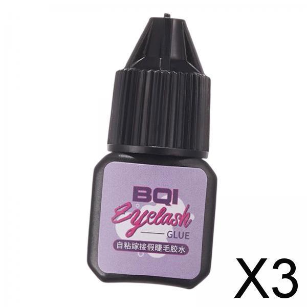 3x5ml Eyelash Extension Glue Lash Glue Quick Drying Eyelash Adhesives DIY Black