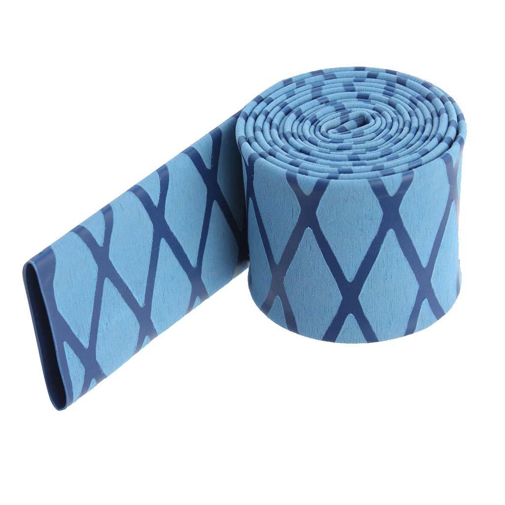 Non Slip Textured X-Tube Heat Shrink Tubing Fishing Rod Grips 18mm Blue