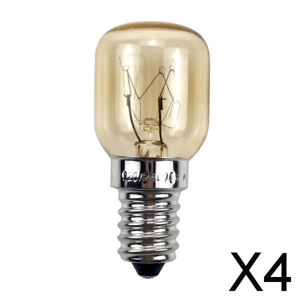 4x2Pcs Oven Light Bulb 2700K Microwave Light Bulb for Refrigerator Stoves Oven 25 W