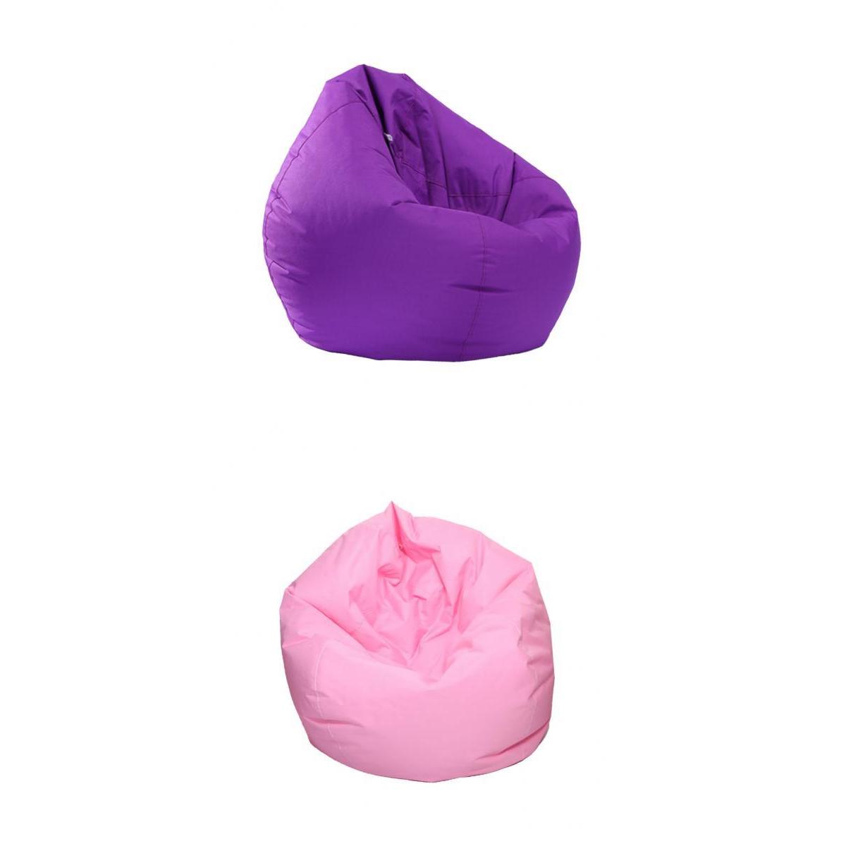 2 Pieces Waterproof Stuffed Animal Storage Bean Bag Cover & Pink