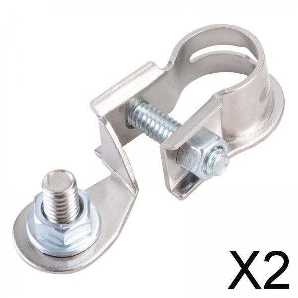 2xBrass Top Post Battery Terminals Clamp Spare Parts for Boat RV Vehicles