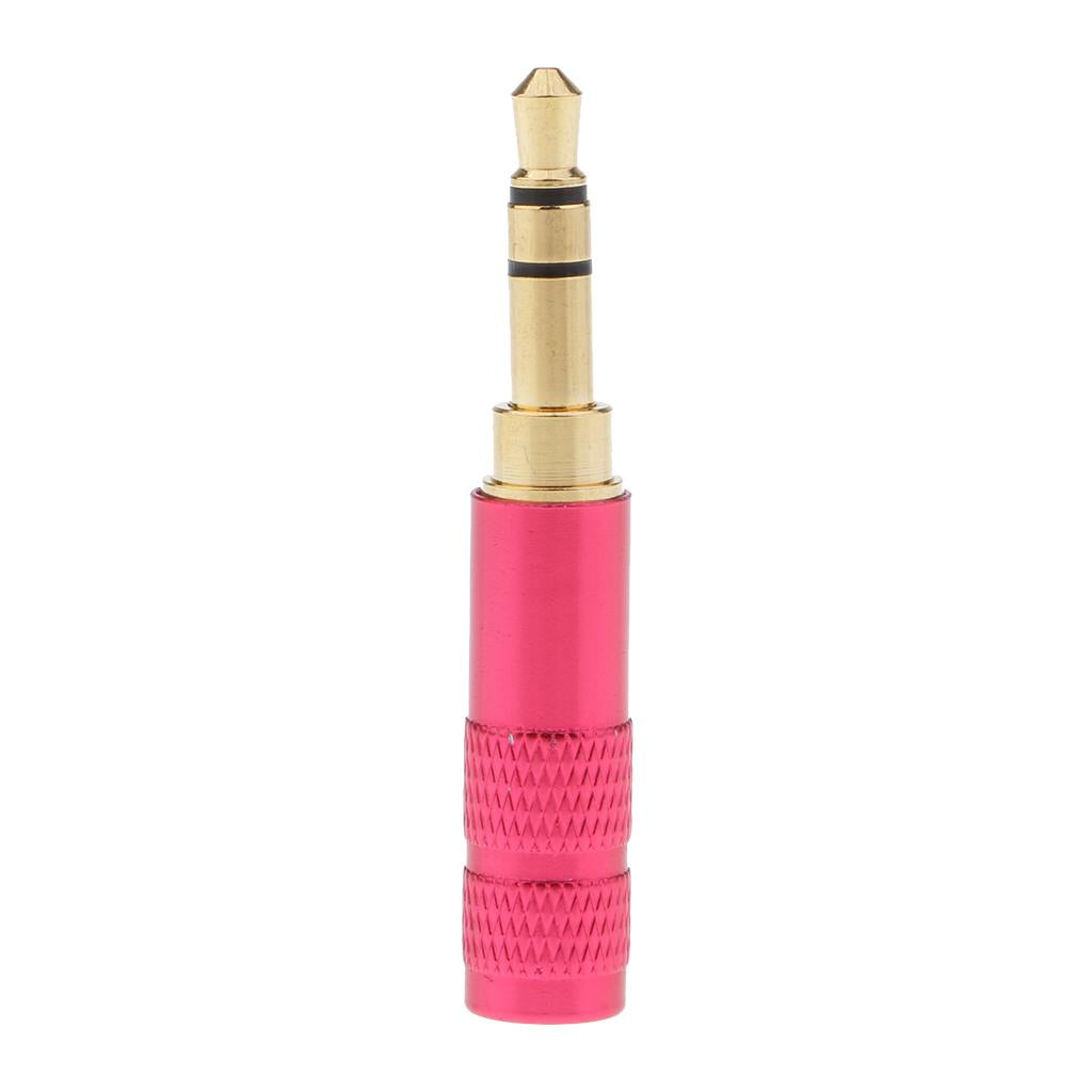 3.5mm 1/8 TRRS 3 Pole Male Plug A/V Solder Connector red"