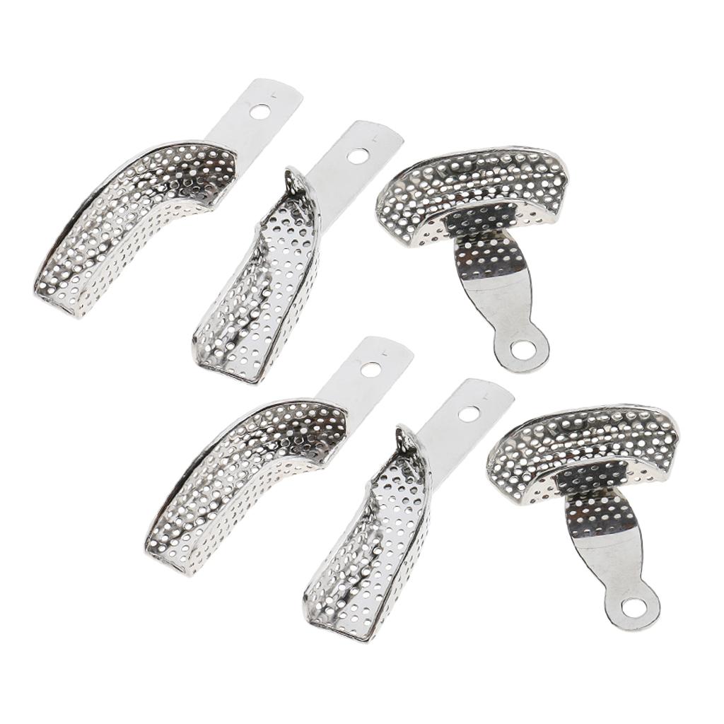 2 Set of Dental Stainless Steel Teeth Whitening Bleaching Mouth Bite Trays