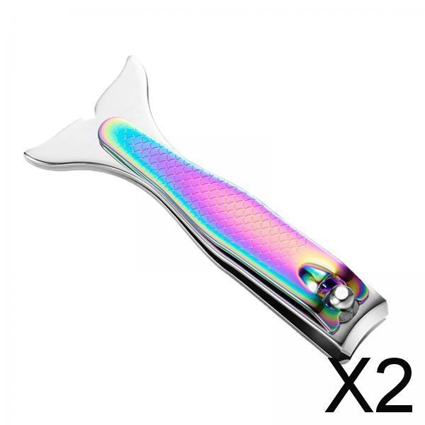 2xMermaid Nail Clippers for Fingernails Toenails Manicure Pedicure Care Adult L