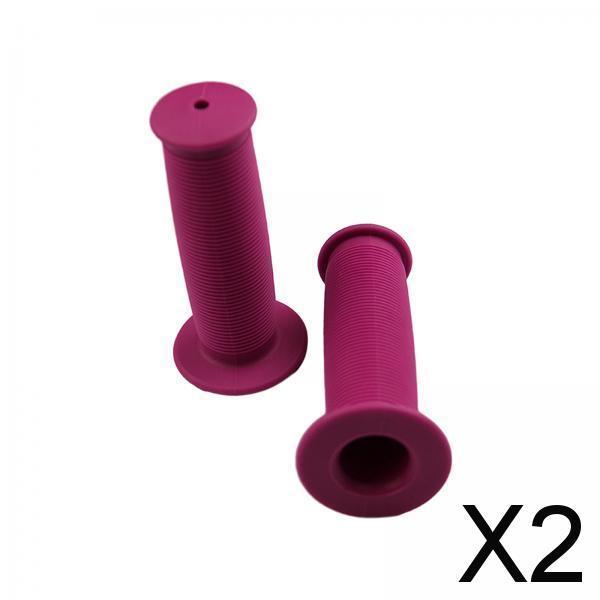 2xBike Handlebar Grips Replacement Rubber Non Slip for Folded Bikes Road Bikes Purple