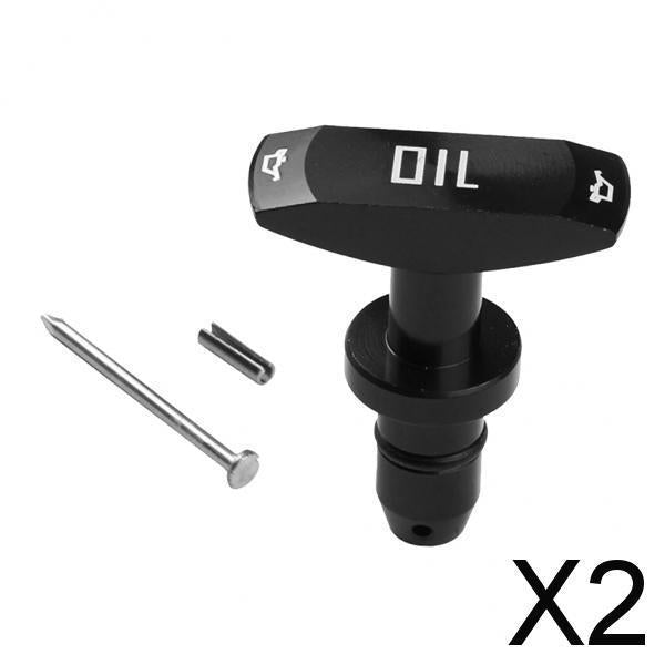 2xCar Engine Oil Caliper Pull Handle Black fits for Ford Mustang GT V8 GT500