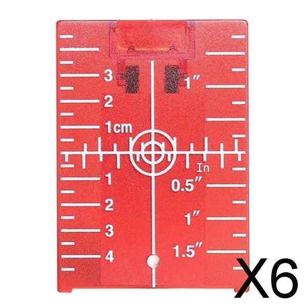 6xMagnetic Floor Laser Target Plate Card with Stand for Beam Application Red