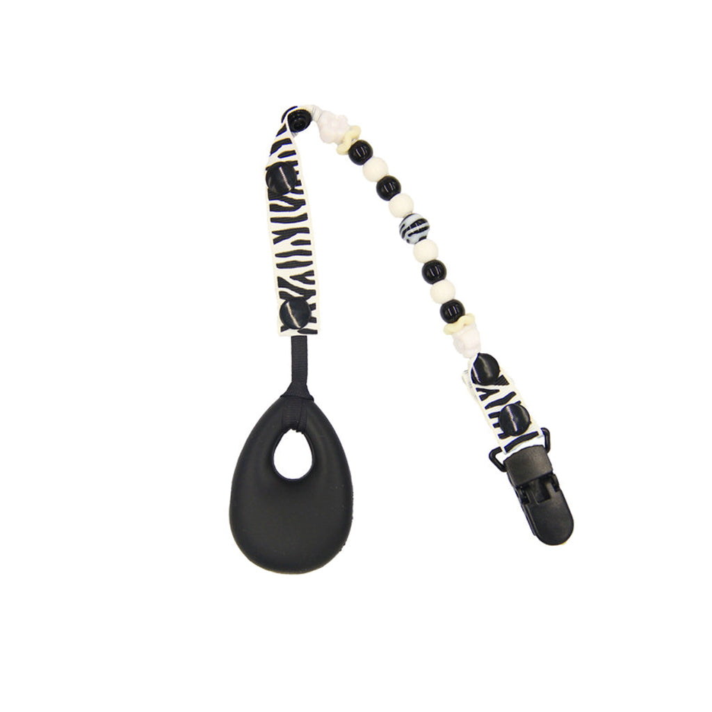 Baby Teething Necklace Kids Teether Nursing Beads Pendant Teardrop Black