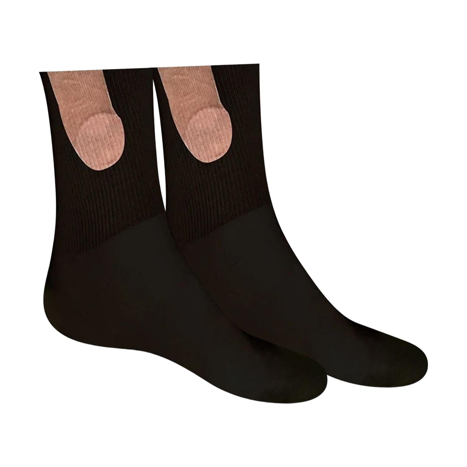 Sock Cycling Sock Casual Socks Soft Funny Men and Women for Women Men Couple 46cm Black