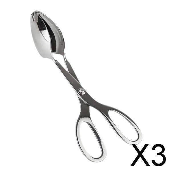 3xKitchen Cooking Tongs Multipurpose Food Serving Tongs for Baking BBQ Cooking Round S