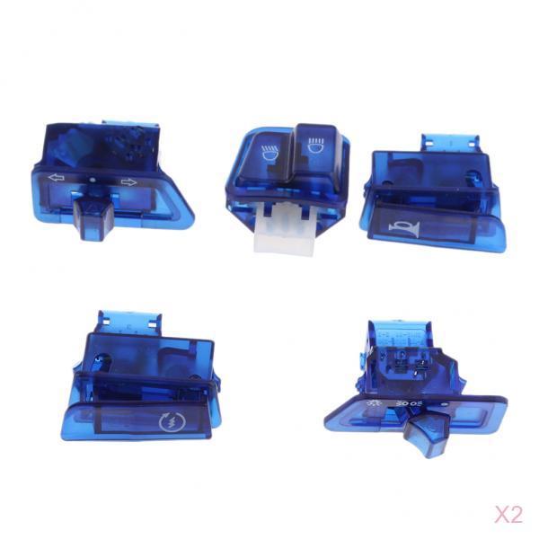 2 Sets Scooter Start Horn Turn Signal Headlight High Low Switch Housing Caps