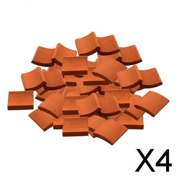 4x1:8 Miniature Bricks Scale Model Train Diorama Scenery 30pcs Red Tile