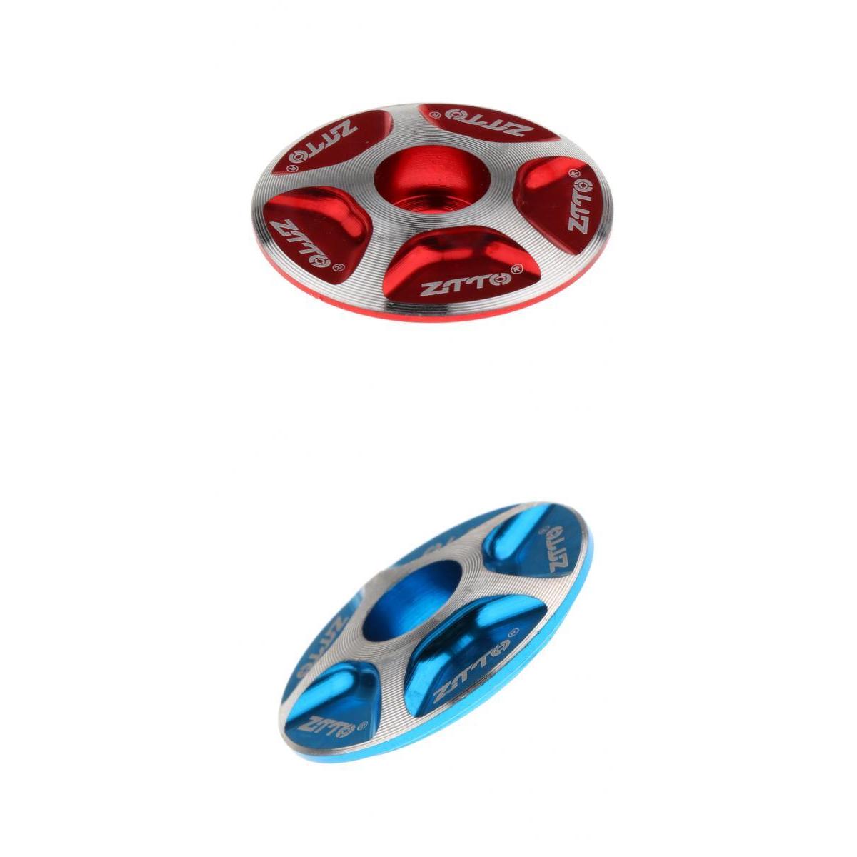 2Pcs 1 1/8 Aluminum Alloy Bicycle Headset Top Threadless Stem Cover"