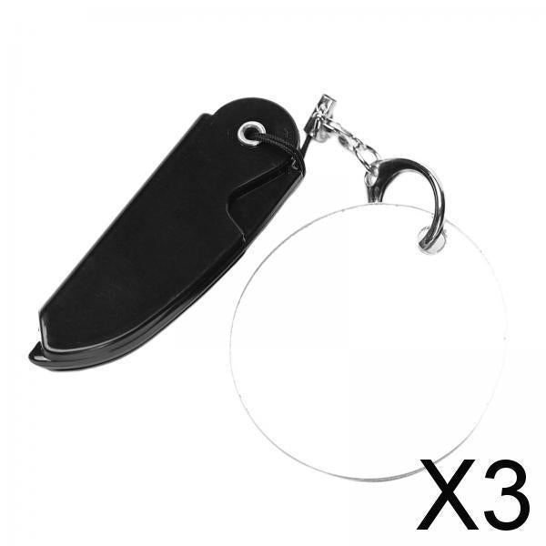 3xBeard Folding Comb Portable Easy to Handle Accessory Easy to Use with Mirror Style A