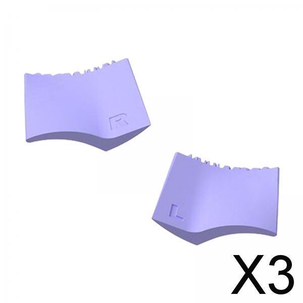 3x2 Pieces Silicone Eyeliner Eyelash Stamper Tool Guide for Woman Make up Violet