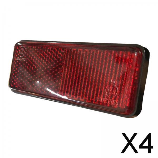 4xMotorcycle Rear Reflector Rectangle Reflective for Bicycle Motorbike