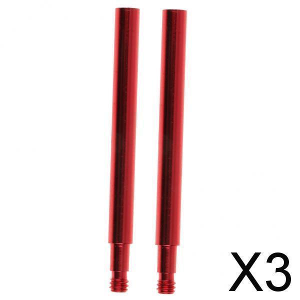 3x2pcs Cycling Bike Bicycle Presta Valve Extensions Extender 70mm Red