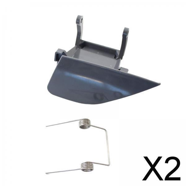 2xHeadlight Washer Cover with Spring for  E65 E66 2005-2008 Headlamp Black