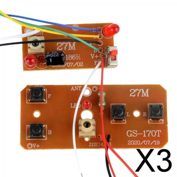3x2Pcs Radio Transmitter and Receiver Board Kit for Crawler RC Hobby Car Parts