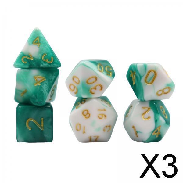 3x7 Pieces Polyhedral Dices Multisided Dice RPG Dice Set Dices Set for Parties