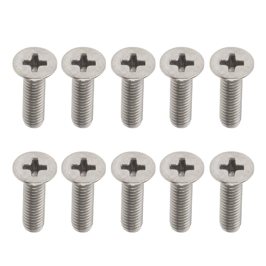 10 Pcs,M4 x 10mm, 5/16 Inch, Flat Head Grade 1 GR1 Titanium Machine Screws, Phillips Drive,Pitch 0.7