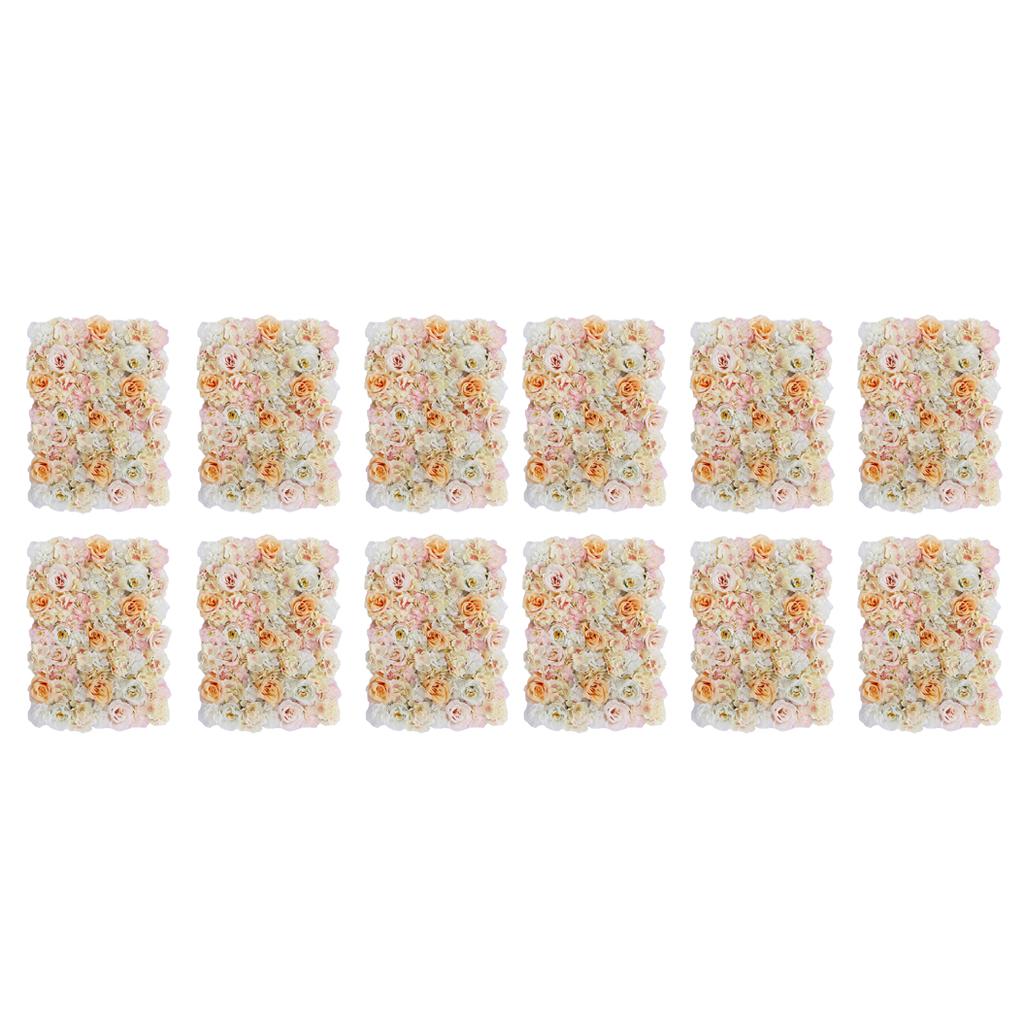 12pcs Artificial Flower Wall Wedding Venue Flower Pillar Main Road Decor