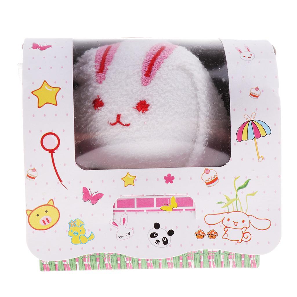 Kindergarten Gifts Cute Animal Shape Towel 19x19cm Female Rabbit