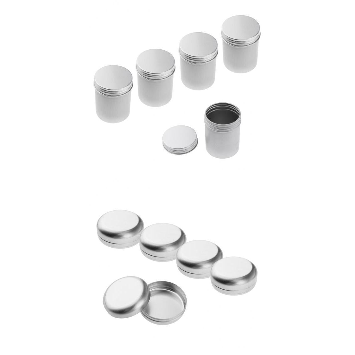 10pcs Aluminium Tin Pot Cosmetic Cream Balm Salves Jar Bottle Container