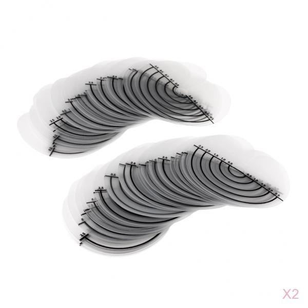 100Pcs Fusion Hair Extension Heat Glue Shield Protector Template With Scale