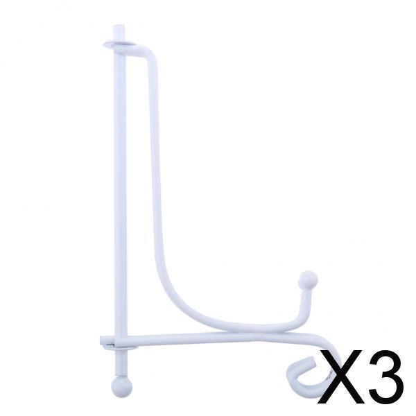 3xIron Display Stand, Easel Plate Display Holder, Displays Card, Cookie White