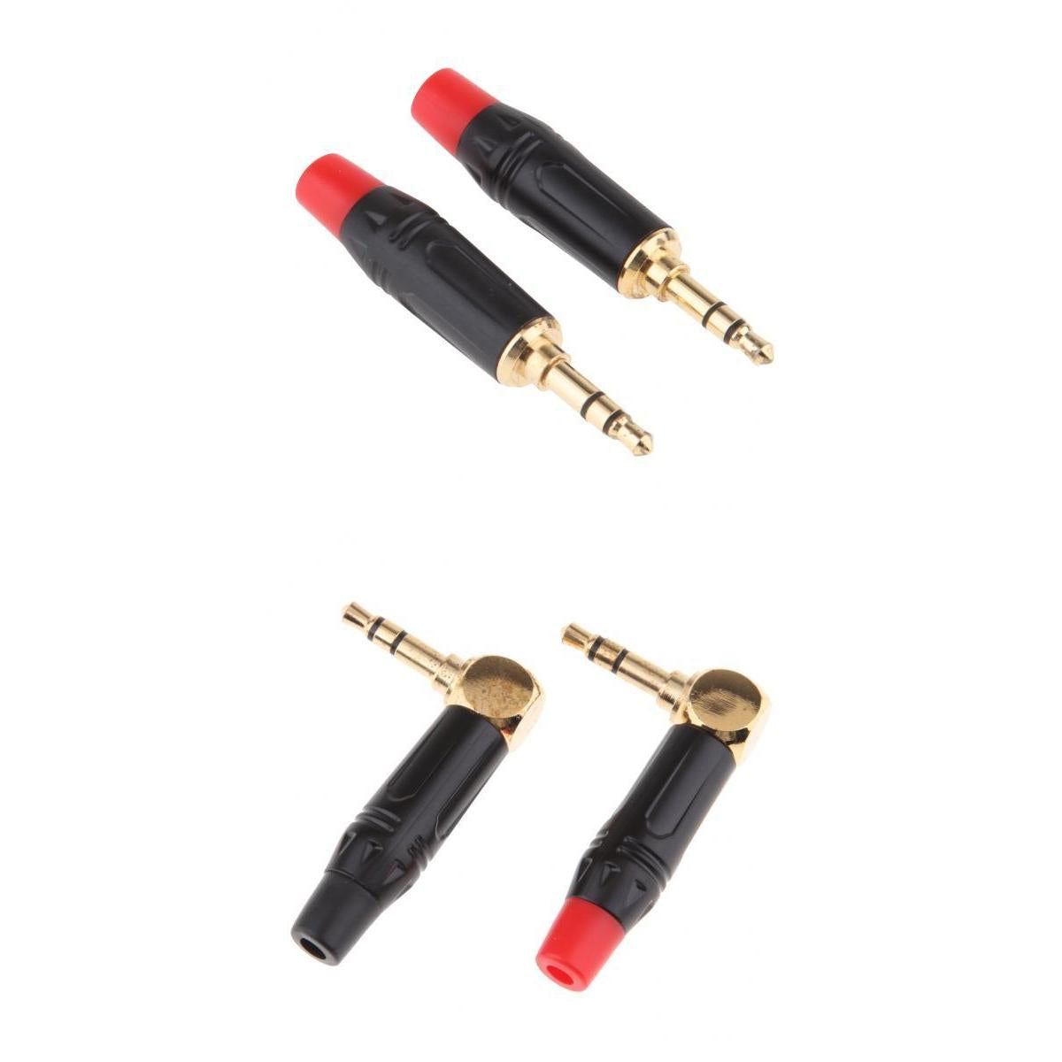 4Pieces 3.5mm 3Pole Male Repair Earphones Audio Solder Jack Plug Adapter