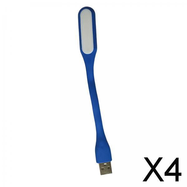 4xFlexible LED Light Lamp Portable Adjustable for Laptop Eye Care blue