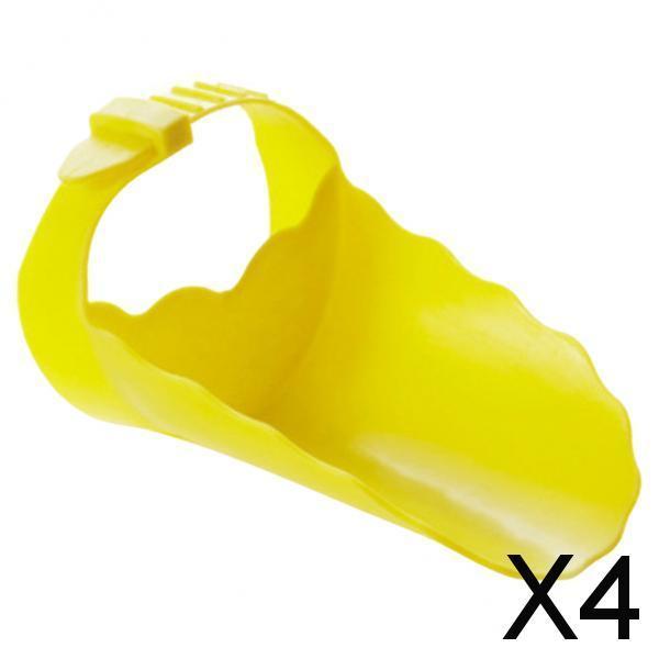 4xFaucet Extender for Kids Children Kitchen Tool Round Corner Add Fun Yellow