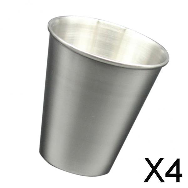 4xMini Stainless Steel Wine Whisky Cup Mug 70ml/2oz Hip Flask Accessories