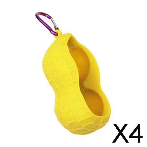 4xGolf Ball Holder Bag Carrier Sleeve Carry Pouch Men Women Yellow