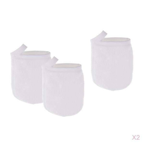 6pcs Soft Microfiber Face Cleansing Gloves Makeup Remover Cloth Pad Reusable