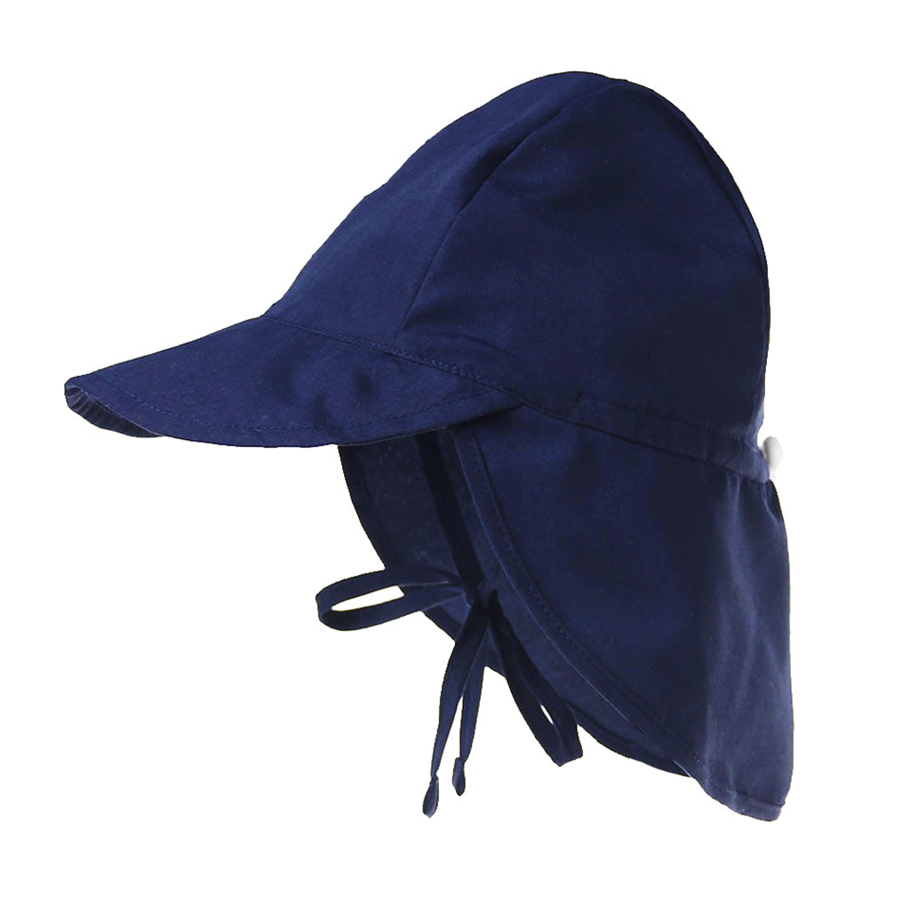 Boys Girls Flap Hat, Kids Sun Protection Sun Hat L Navy