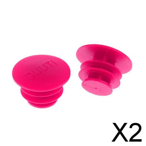 2xBike Bicycle Handlebar End Plugs Bar Grip Plugs Handlebar Bar Cap Pink