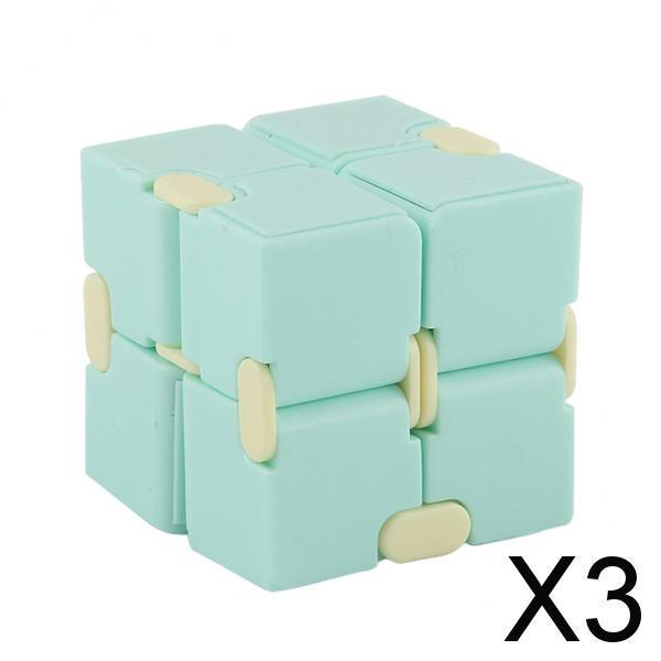 3xInfinity Cube Fidget Toy for Kids and Adults Relaxing green
