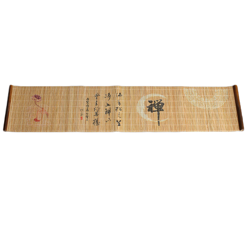 Bamboo Tea Mat Zen Table Runner Teapot Cup Coaster Finger Citron lotus #7