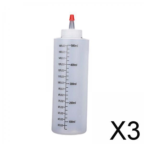 3xSalad Dressing Bottle Leakproof Ketchup Dispenser for home 500ml