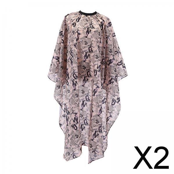 2xHaircut Cape Apron Gown Lightweight Reusable Extra Long for Barbershop Salon