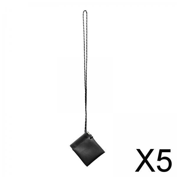 5xHanging Neck Pouch Pendant Earphone Carrying Case for Outdoor Hunting Travel Black