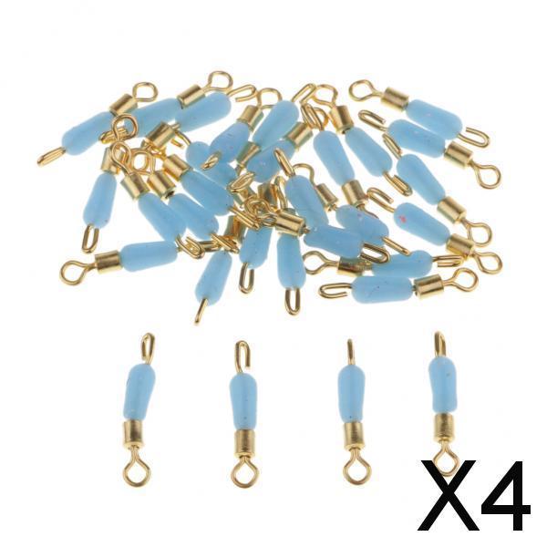 4x30pcs Quick Change Fishing Swivels Clips Pins Fast Link Line Connector 15mm