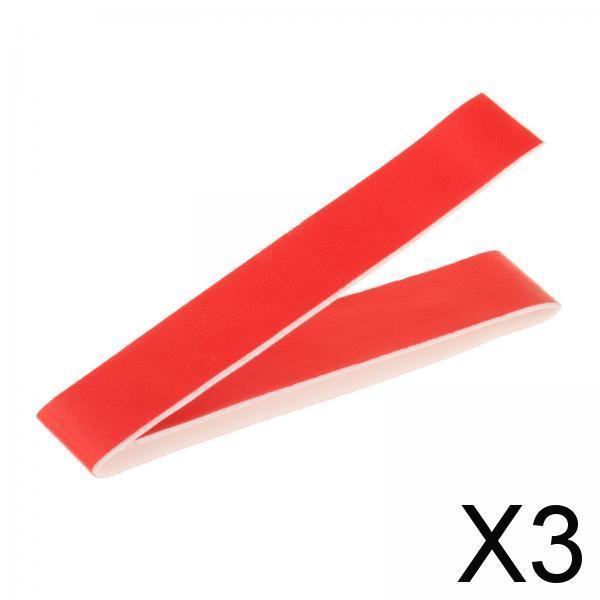 3xBadminton Tennis Racket Head Protector Sticker Frame Protective Tapes Guard Red