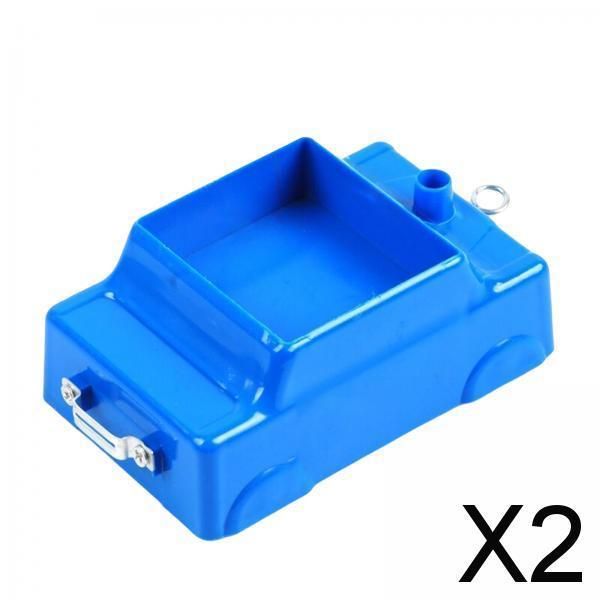 2xBlue Plastic Carriage Car Cart with Pulley Wheels for Physics Force & Motion