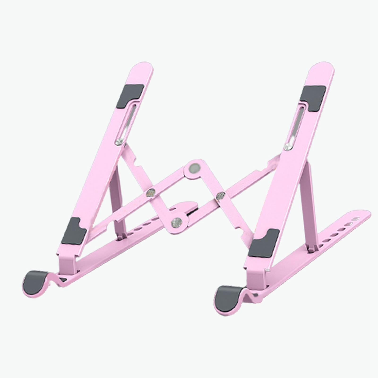 Laptop Stand Height Adjustable Computer Stand for Notebook Desk Office Pink