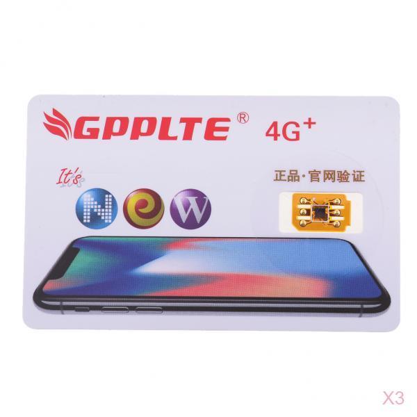 3 X Unlock Turbo Sim Card GPP LTE 4G+Pro 2 for iPhone 8 7 6S 6 Plus +5S 5C 5
