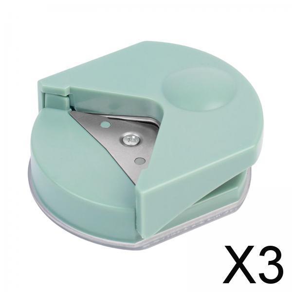 3xCorner Rounder Punch Invitations Pocket R4mm Laminate Rounded Corner Punches Green